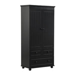 ZUN Tall Storage Cabinet with Three Drawers for Bathroom/Office, Black N725P183256B