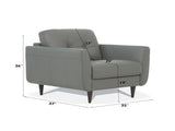 Radwan Pesto Green Leather Chair B2726P496931
