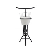38.5x14.5x25.5" Black and White Bicycle Plant Stand Planter W2078P322018