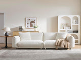 Sherpa Cloud Couch, 87.4" Upholstered 3-Seater Loveseat Sofa, Modern Boucle Couch with 2 W3226P371354