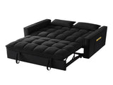 4 in1 Loveseat Sofa Bed Armrests & Storage Pockets, Multi-Function Tufted Pull-out Sofa Bed W2186P166127