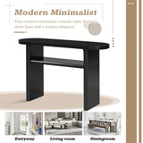 ZUN TREXM Elegant Minimalist Console Table with Rounded Edges and Sturdy Shelf Design for Entryway, N715P195554B