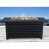 Steel Propane/Natural Gas Outdoor Fire Pit Table with Lid B120P198410