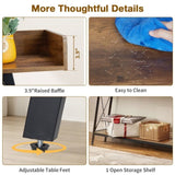 70.9 inch Extra Long Console Table with 2 Power Outlets & USB Ports, Rustic Industrial Sofa Table 55958898