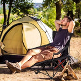 2 Pack 2-in-1 Camping Chair Reclining, Lightweight Folding Camping Chair with Adjustable Backrest & 02370354