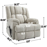 Dual Motor Heat Massage Infinite Position Up to 350 LBS Electric Power Lift Recliners with W3224P288434