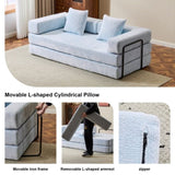 Floor,Compression Sofa,Convertible Floor Sofa Bed-with Pillow Back Support Armrest,Comfy Futon 48802852