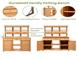 65.7'' H Tall Garden Potting Bench Table with Hutch,Patio Storage 48434097