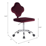 ZUN Red Swivel Office Chair with Casters B062P209416