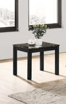 ZUN Contemporary Black Faux Marble Top 1x Coffee Table and 2x End Tables 3pc Coffee Table Set Living B011P237499