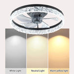 ZUN Ceiling Fan with Lights Dimmable LED W1340103787