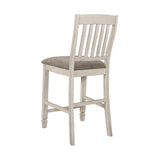Set of 2 Slat Back Counter Height Chair, Fossil and Rustic Cream B016P224772