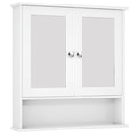 ZUN White bathroom cabinet with mirror 16483576