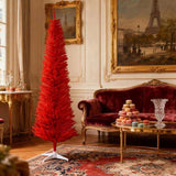 Red Pencil Christmas Tree ,with 499 Realistic Branch Tips and Plastic Stand 12939552