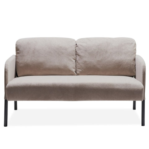 ZUN Beige 2 Seater Polyester Fabric Sofa, Modern Loveseat Sofa, Comfy Small Couches for Small Space W1164P239080