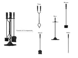 5-Piece Fireplace Tool Set with Tongs, Shovel, Broom, and Poker 47776966