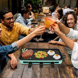 1500W Electric Indoor Grill 2 in 1 Electric BBQ Gill with Grill Net Removable Plate 5 Temperature 90269749