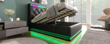 Twin size Upholstered, 360 surround LED function, Buttons/Apps/Remote Control, hydraulic storage N736P188805B