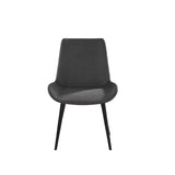 Modern Dining Chair Living Room Black Metal Leg Dining Chair-Grey-4pcs/ctn W153567956