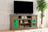 Farmhouse Fireplace TV Stand with Roman Column Styling, Up to 80-inch TV, 70-inch Modern Tall W2393P300554