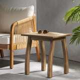 SELMA Acacia wood Accent Side Table in Natural Stained, Weather-Resistant Rectangular End Table for N770P248135N