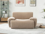 42" Wide Modern Upholstered Chenille Vertical Stripes Accent Chair, Boneless Single Sofa Chair, W3118P453257