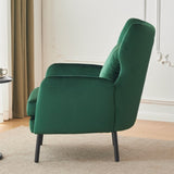 Wing Back Velvet Accent Chair, Modern Living Room Armchair Comfy Upholstered Single Sofa Chair for N765P197510N