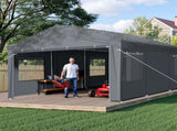 12x20 ft Carport Car Port Canopy Grey 79468815