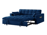 4 in1 Loveseat Sofa Bed Armrests & Storage Pockets, Multi-Function Tufted Pull-out Sofa Bed W2186P166129