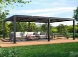 12' x 16'Pergola Modern Style with Adjustable Louvers for Outdoor Roof, Garden, Easy Assembly, 68814330