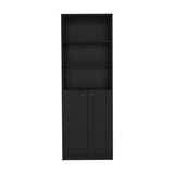 ZUN Home 2-Door Bookcase, Modern Storage Unit with Dual Doors and Multi-Tier Shelves B200137820