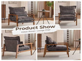 Cloud Shaped Indoor Leisure with Solid Wood Armrest & Solid Wood Frame, Chenille Fabric Accent 75796511