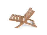 Grandcourt Fully Assembed All-Weather HDPE Outdoor Folding Patio Chair, Teak Brown B2745P409669