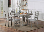 ZUN Dining Table Gray Color Diamond Wood Grain Pattern 1pc Table Wire-brushed Finish B011P246577