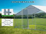 6.5 x 10 ft Large Metal Chicken Coop, Walk-in Poultry Cage Chicken Hen Run House with Waterproof 36307173