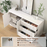 Sideboard Buffet Cabinet with Storage, Modern Kitchen Buffet Storage Cabinet with Drawer and Doors, W1321P289095