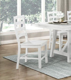 ZUN Contemporary White Finish Side Chairs Set of 2 Dining Wooden Kitchen Dining Furniture Casual Style B011P188442