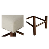 ZUN Upholstered Counter Stool with Nailhead Trim Set of 2 B035P265952