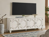 65.2" Mid Century Modern Sideboard Buffet Cabinet with Storage, Symmetrical Geometric Accent Coffee W1801P346230