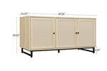 ZUN 3 Door Cabinet,Sideboard Accent Cabinet, Storage Cabinet for Living Room, Hallway Entryway Kitchen W68894700