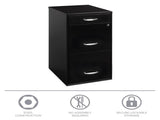 3 Drawer Letter Width Vertical File Cabinet with Pencil Drawer, Black 04928532