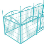 ZUN Dog Playpen Indoor 24 inch 8 Panels Metal Dog Pen Pet Dog Fence Outdoor Exercise Pen with Doors, W368P233999