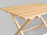 Portable Solid Wood Folding Side Table 2-Piece Set - Natural 04921291