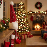 2PCS Set Christmas Gnomes 4.7x4.3x20.1in Indoor Outdoor Holiday Decorations for Party Cute Tabletop 91108827