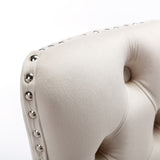 26" Counter Height Bar Stools Set of 2, Modern Velvet Barstools with Button Back&Rivet Trim W1143112576