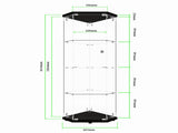 Glass Display Cabinet with 4 Shelves,Pentagon,Curio Cabinets for Living Room, Bedroom, Office, Black W1806P476367