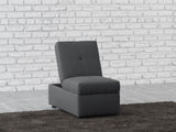 Gray Color Stylish 1pc Storage Ottoman Convertible Chair Foam Cushioned Fabric Upholstered Solid B01166425