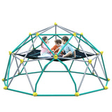 12ft Geometric Dome Climber Play Center, Kids Climbing Dome Tower with Hammock, Rust & UV Resistant MS322584AAF