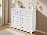 Modern White 10-Drawer Dresser for Bedroom - Ample Storage Wide Chest of Drawers, Sturdy & Safe W1785P298992