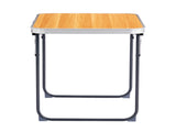 2.3ft Aluminum Camping Folding Table wood grain color 45552990